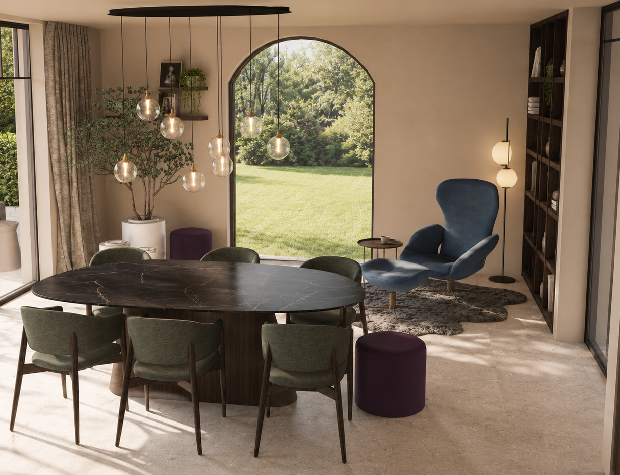 eetkamer tafel en stoelen